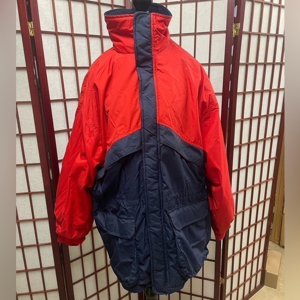 𝅺vintage Wear Guard Red Blue Puffer Jacket